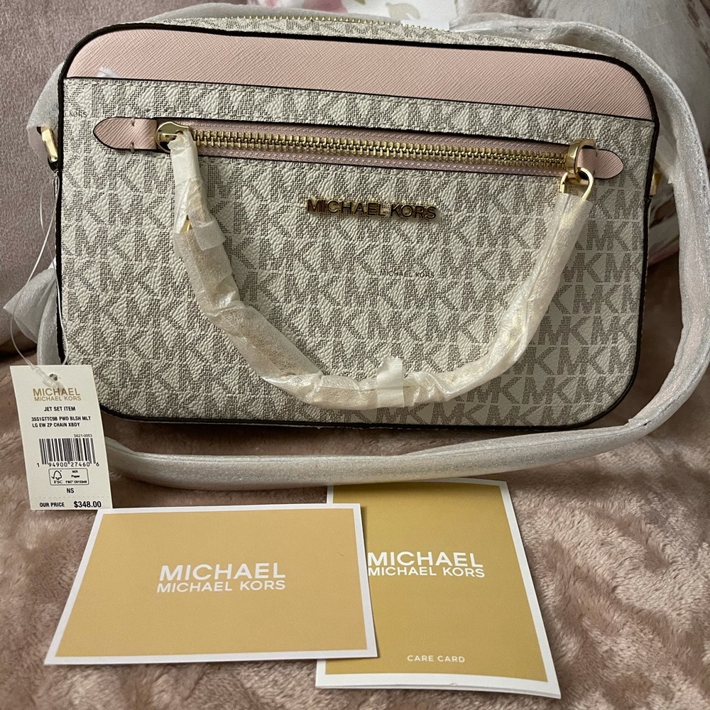 Michael Kors jet set crossbody with chain NWT